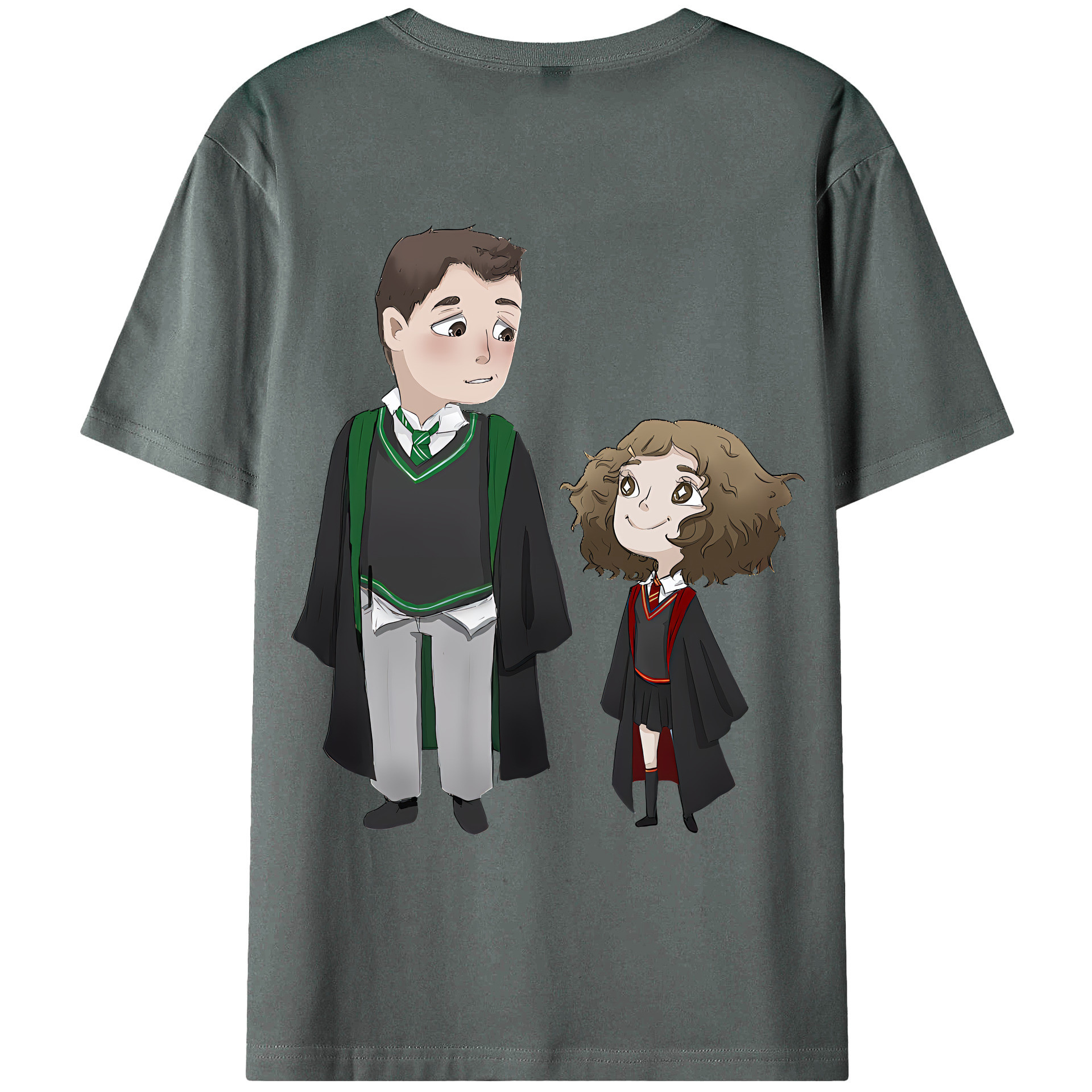 （画像用） Harry Potter ハリー・ポッターシリーズ 綿100％ メンズ半袖Tシャツ（バックプリント） 通気性